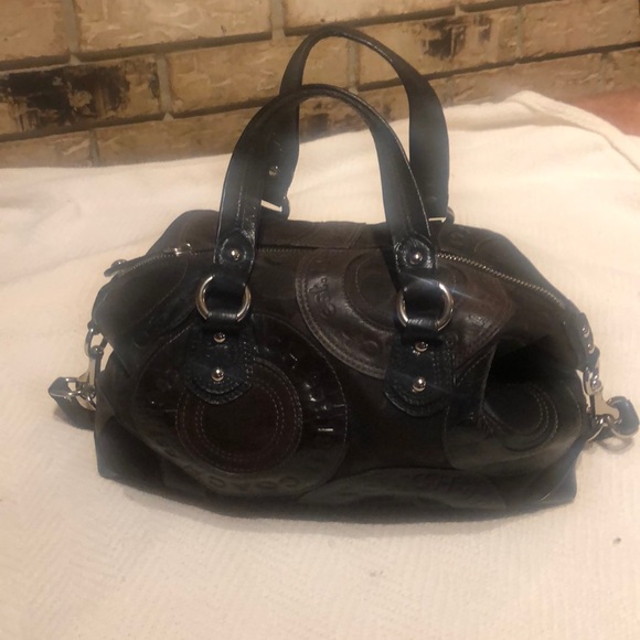 Coach purse, with brown leather patchwork - Picture 1 of 2